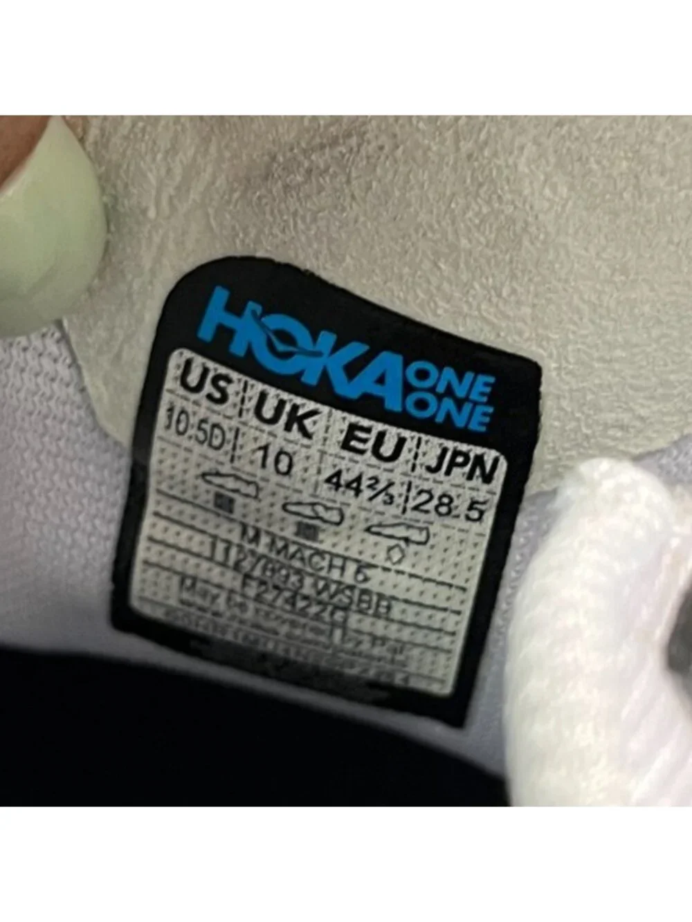 Hoka One One Mach 5 Mens Size 10.5 White Pink Athletic Running Shoes Sneakers